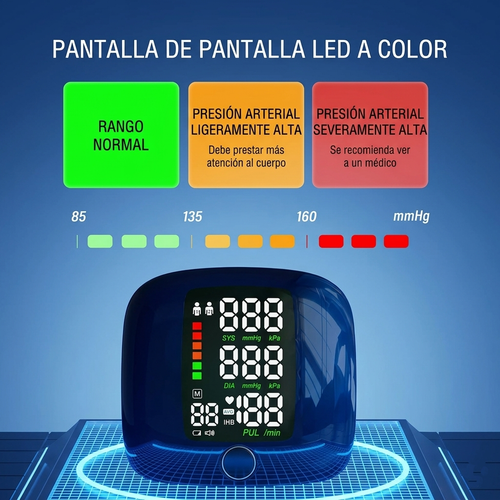 Monitor de presión arterial en la muñeca